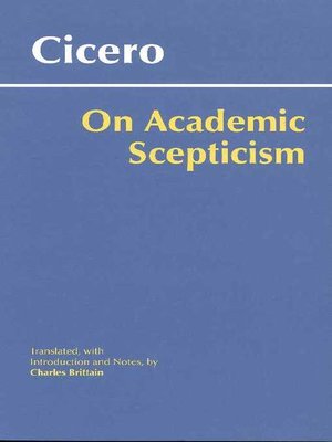 cover image of On Academic Scepticism